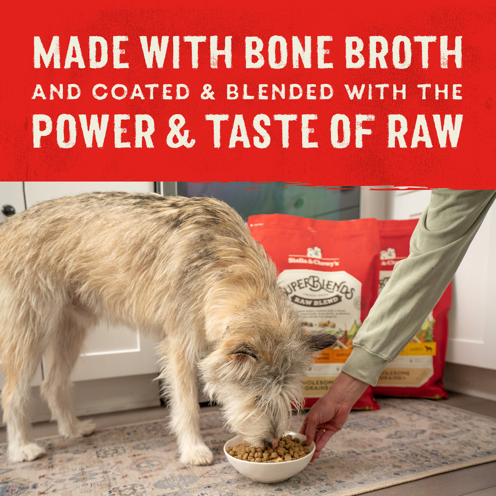 Stella & Chewy's SuperBlends Raw Blend Wholesome Grains Grass Fed Beef & Beef Liver & Lamb Recipe with Superfoods