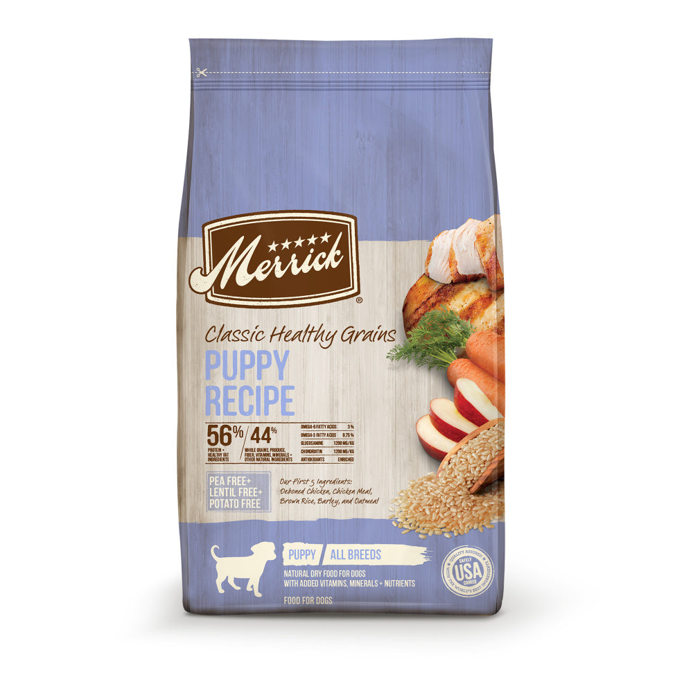 Merrick Healthy Grains Premium Dry Dog Food Wholesome And Natural Kibble For Healthy Digestion Puppy Recipe