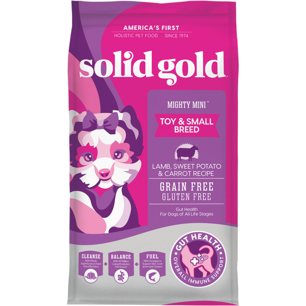 Solid Gold Nutrientboost Mighty Mini Grain Free Toy & Small Breed Recipe with Lamb, Sweet Potato, & Cranberry Dry Dog Food