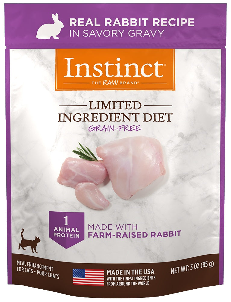 Instinct Limited Ingredient Diet Grain Free Rabbit Recipe Wet Cat Food Topper Pouches