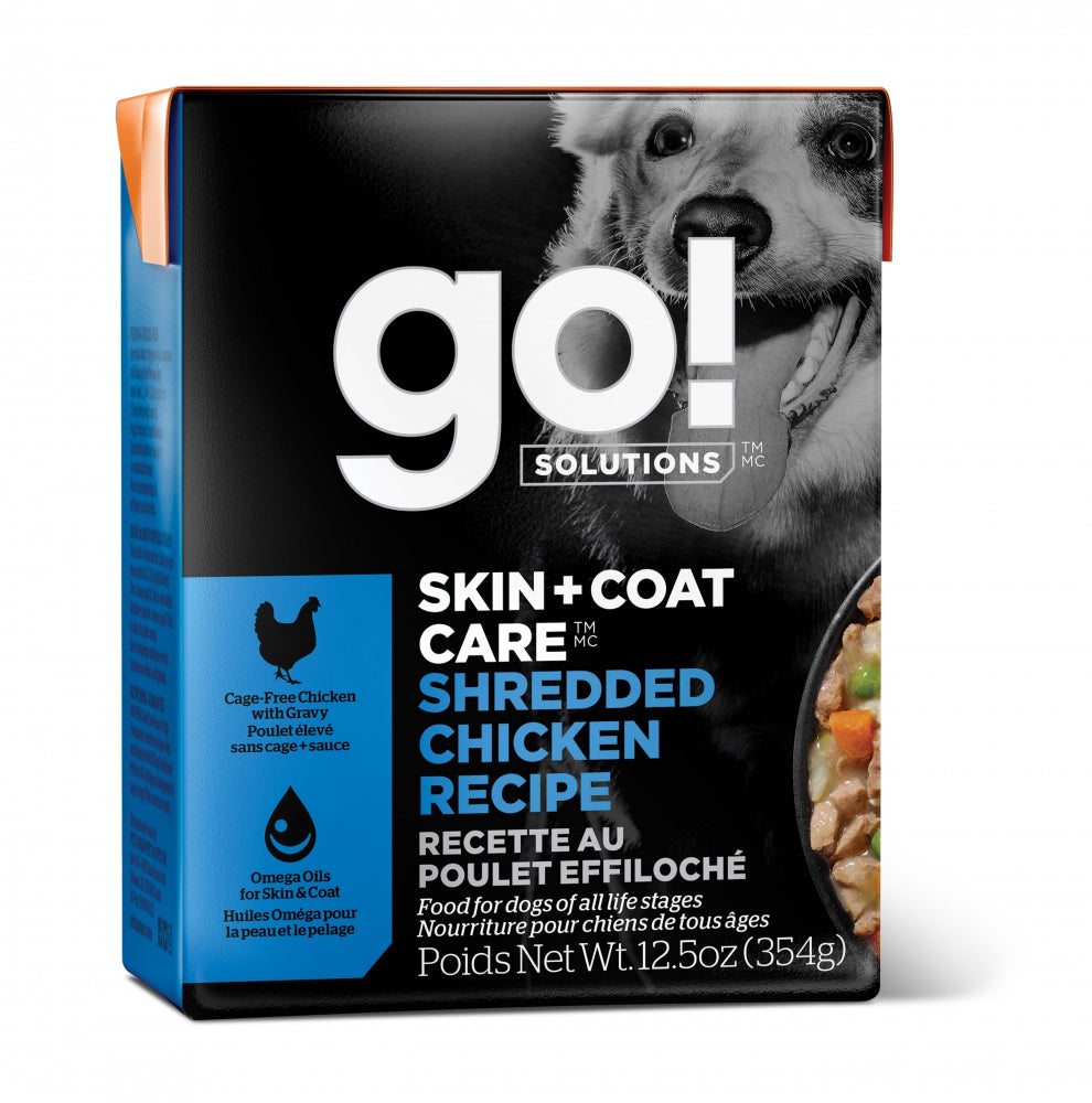 Petcurean Go! Skin & Coat Care Shredded Chicken Recipe Wet Dog Food