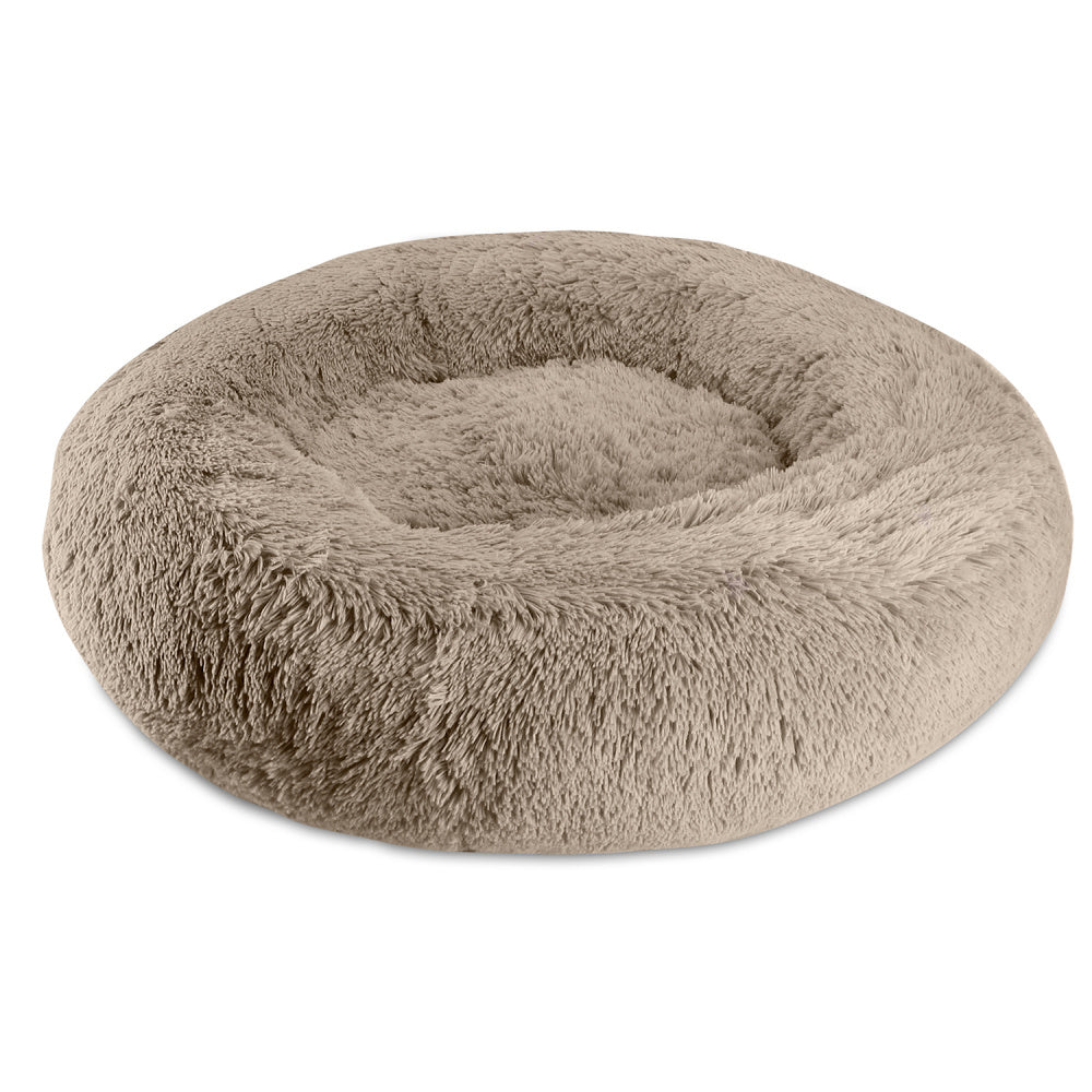 Arlee Pet Products Shaggy Calming Orthopedic Donut Bed Taupe