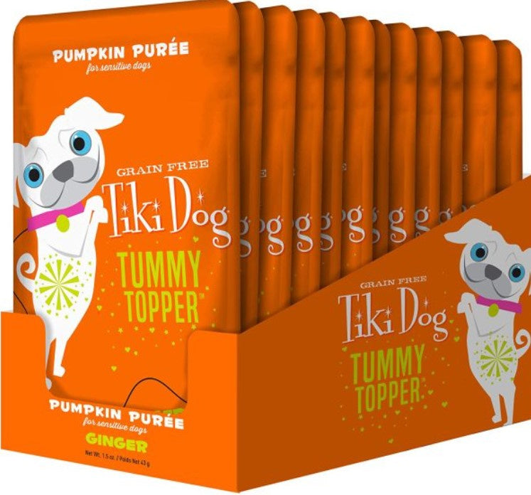 Tiki Dog Tummy Topper Pumpkin Puree Wet Dog Food Topper