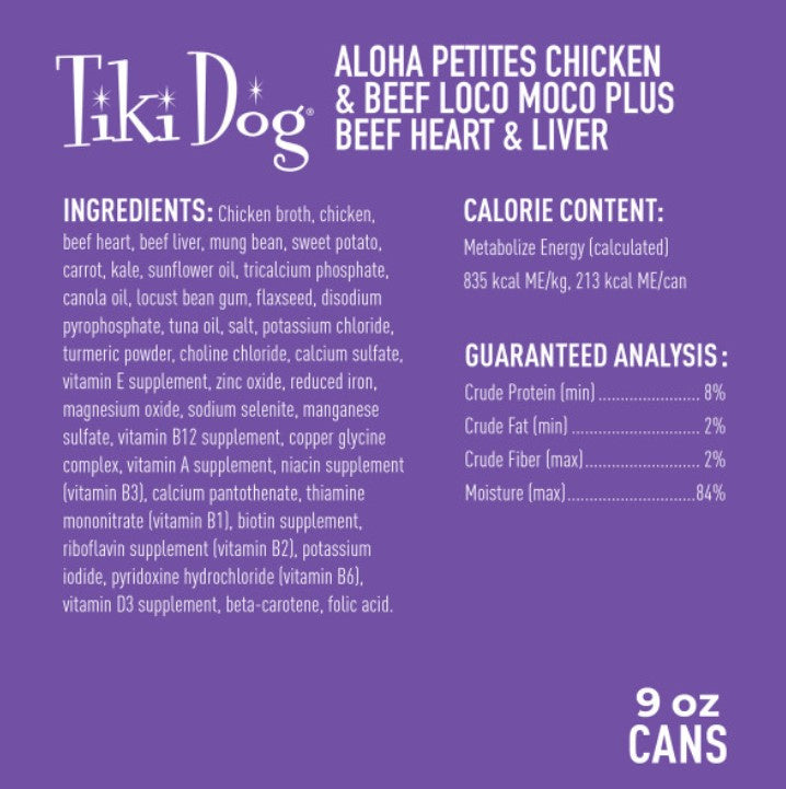 Tiki Dog Aloha Petites Chicken & Beef Wet Dog Food
