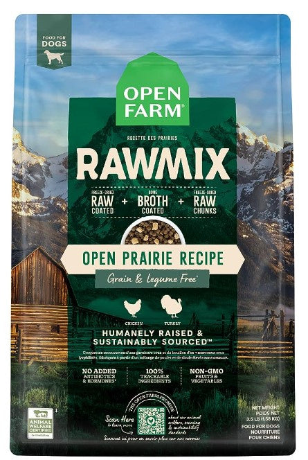 Open Farm RawMix Open Prairie Recipe Grain & Legume Free Dry Dog Food